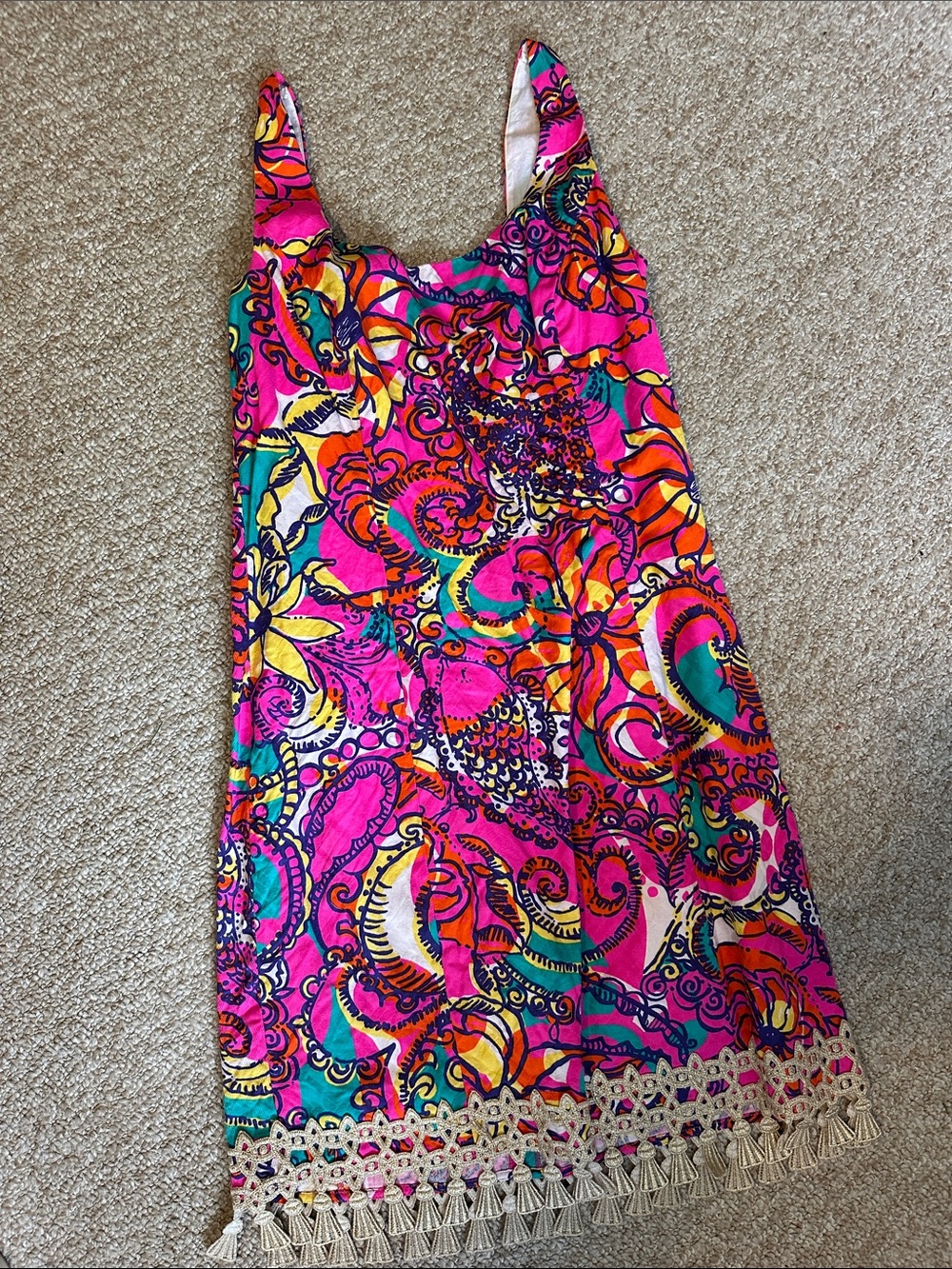 Lilly Pulitzer Pink, Orange & Multi Tropical Dress